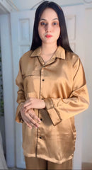 Gold Silk Pajama Set