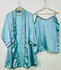 Ferozi Silk 3 Piece Gown Set