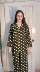 Polka Bees Linen Pajama Set