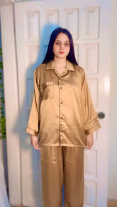 Gold Silk Pajama Set