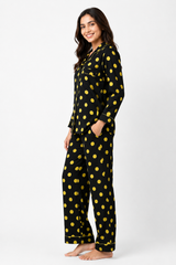 Polka Bees Linen Pajama Set