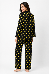 Polka Bees Linen Pajama Set