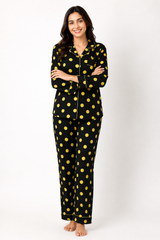Polka Bees Linen Pajama Set