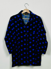 Blue Polka Linen Pajama Set