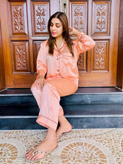 T-Pink Silk Pajama Set