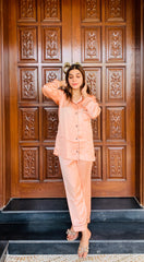 T-Pink Silk Pajama Set