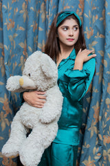 Green Silk Pajama Set