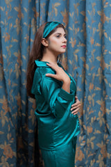 Green Silk Pajama Set