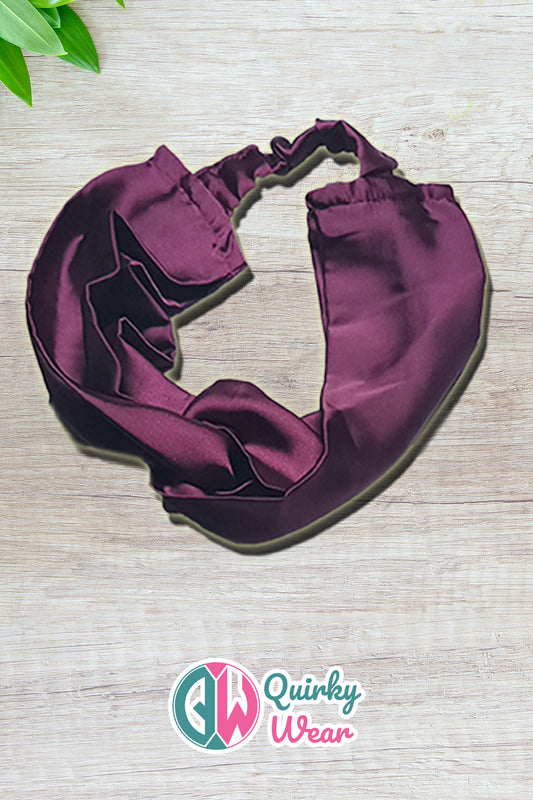 Plum Luxurious Silk Headband