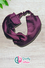 Plum Luxurious Silk Headband