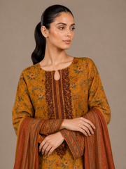 Floral Printed 3-Piece Lawn Suit | Digital Print Kurta, Trouser & Dupatta