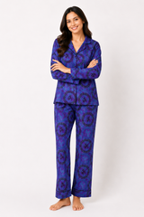 Chanel Indigo Linen Pajama Set