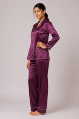Plum Shamoz Silk Pajama Set