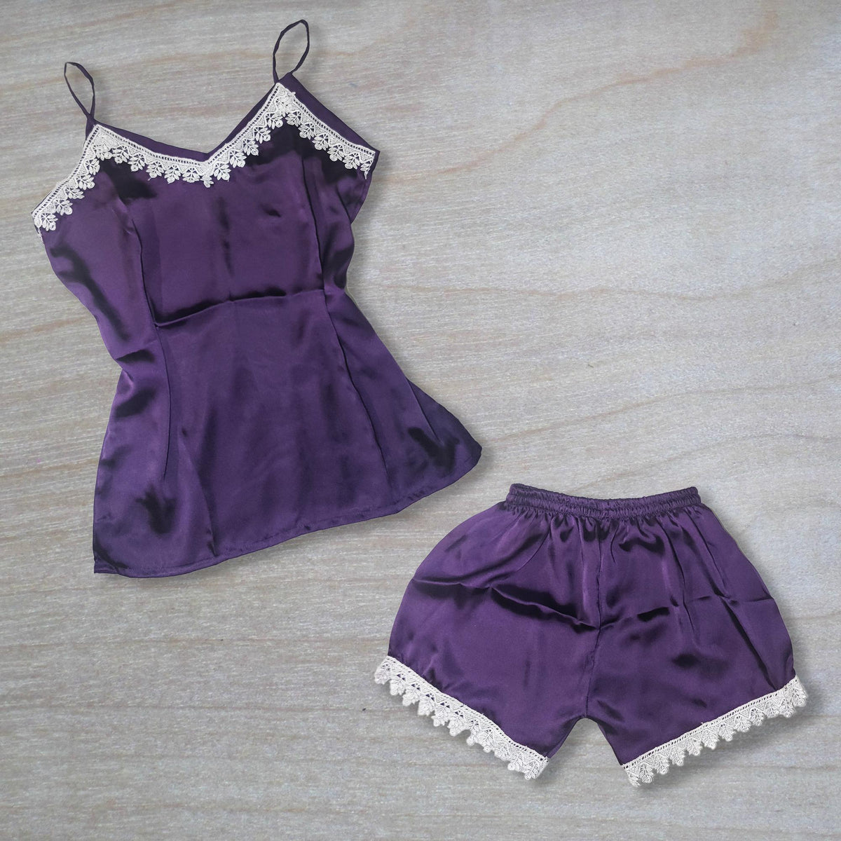 Indigo Silk Camisole Set