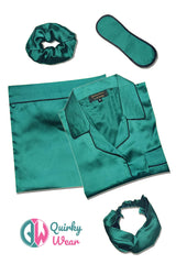 Green Silk Pajama Set