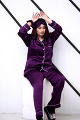 Indigo Silk Pajama Set