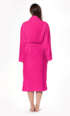 Elegant Pink Cotton Terry Bathrobe