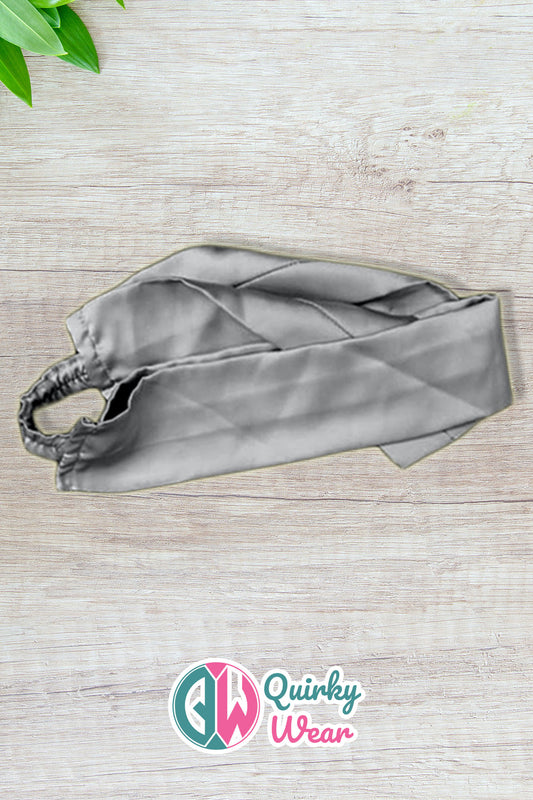 Grey Luxurious Silk Headband