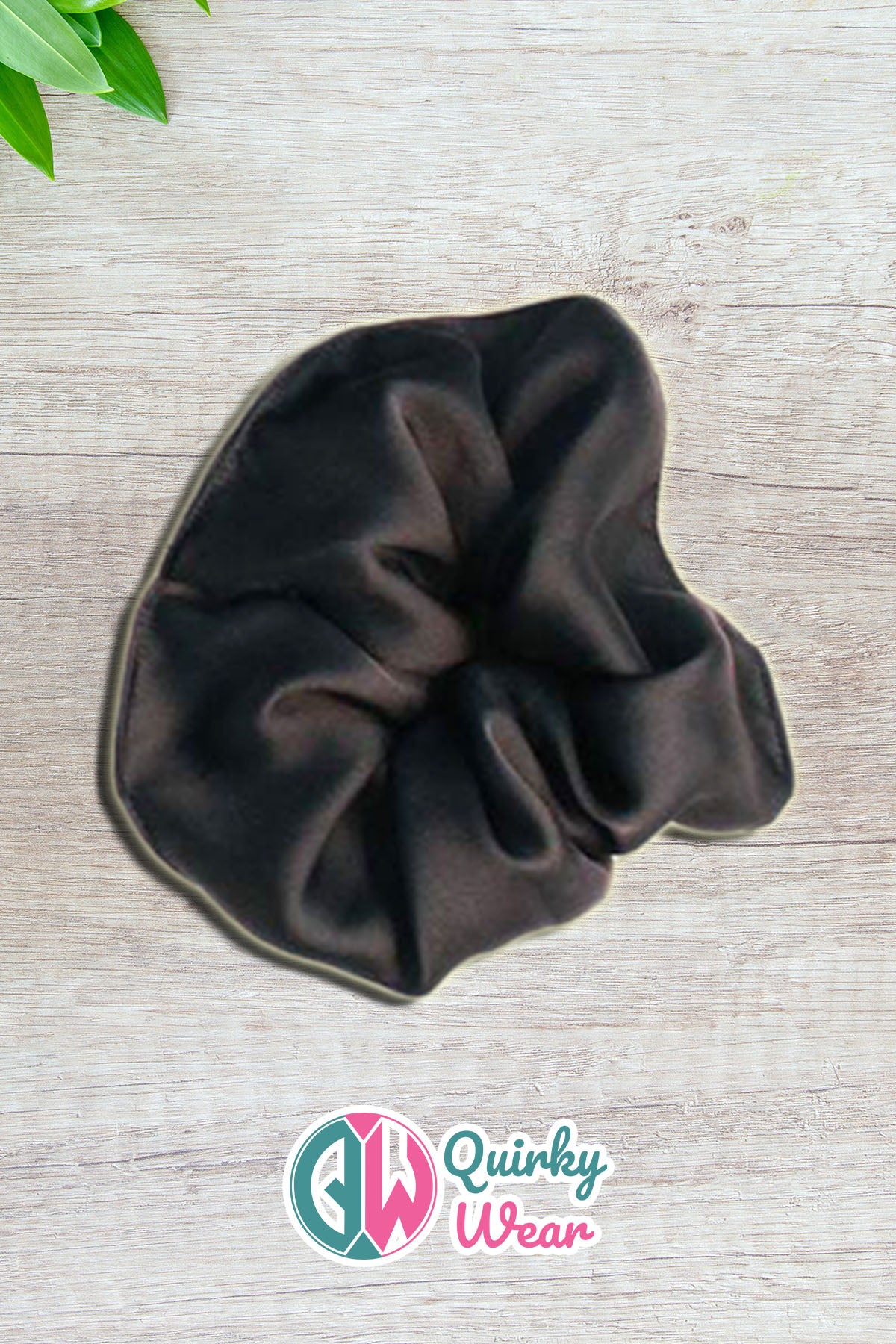 Black Luxurious Silk Scrunchie