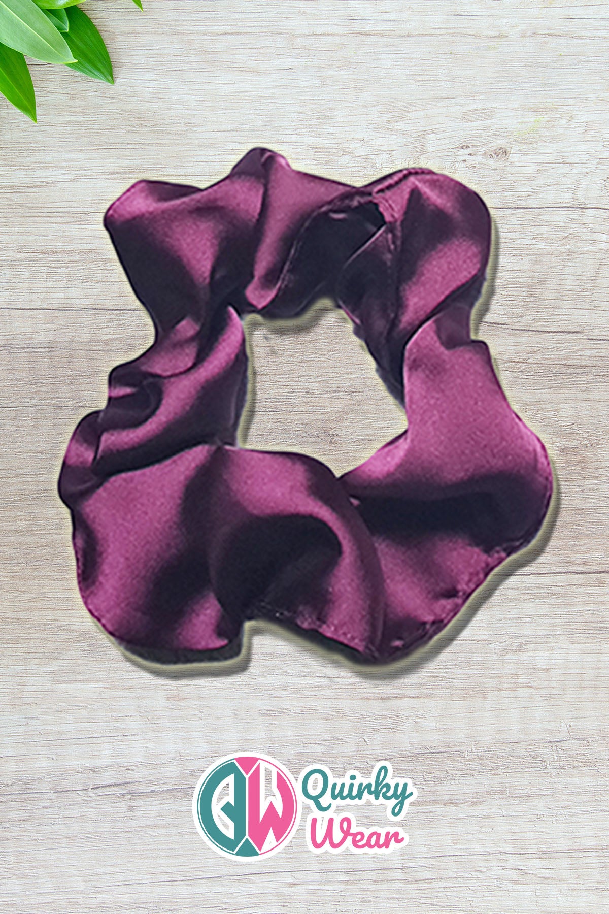 Plum Luxurious Silk Scrunchie