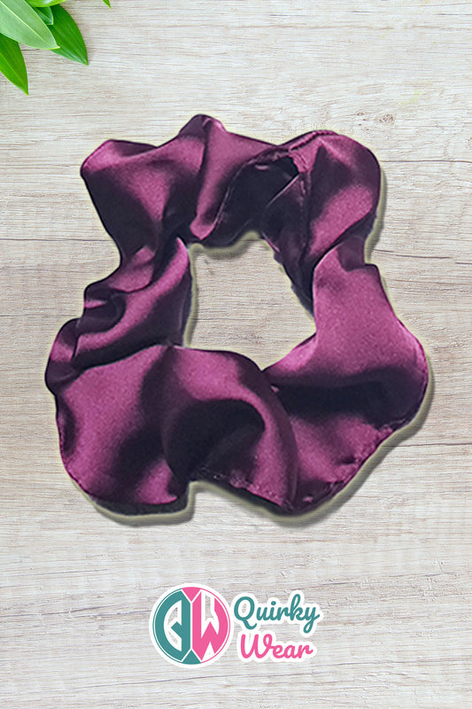 Plum Luxurious Silk Scrunchie